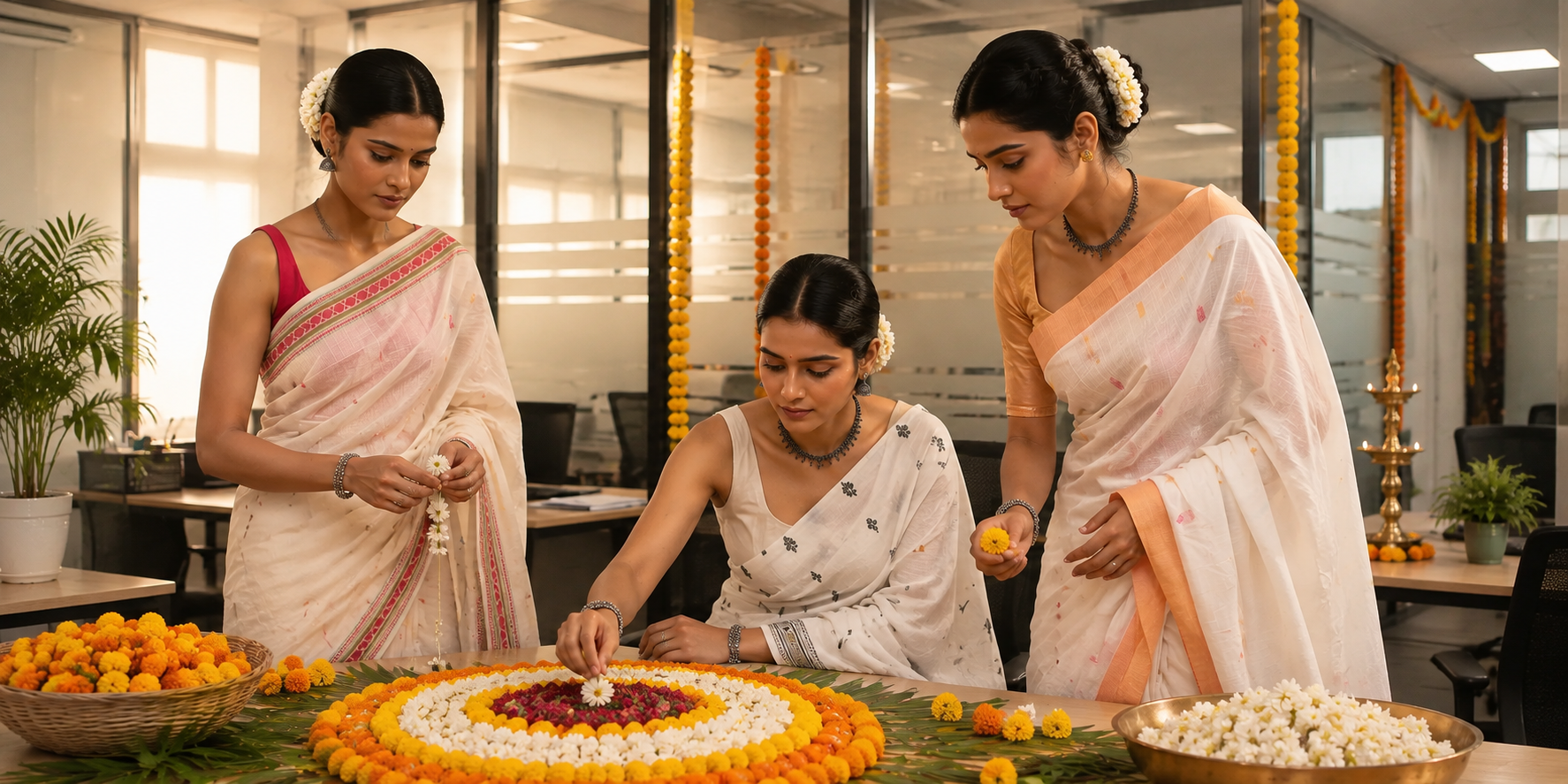Onam Saree Ideas for Office-Goers Celebrating at Work