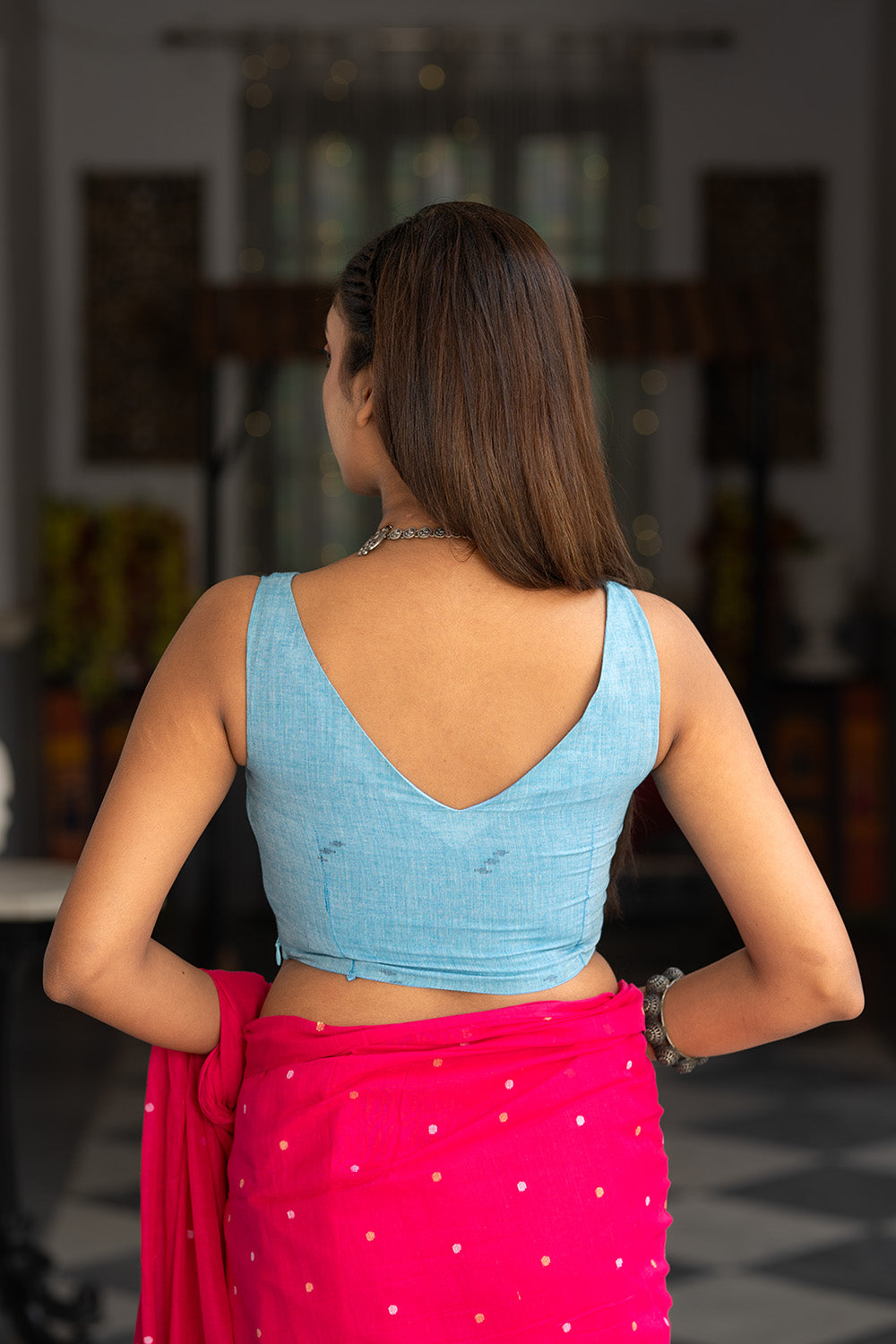 Sky Jamdani Blouse