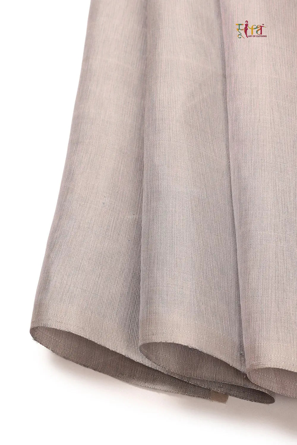 Handloom Lemon & Grey Pure Silk Kanchipattu Saree