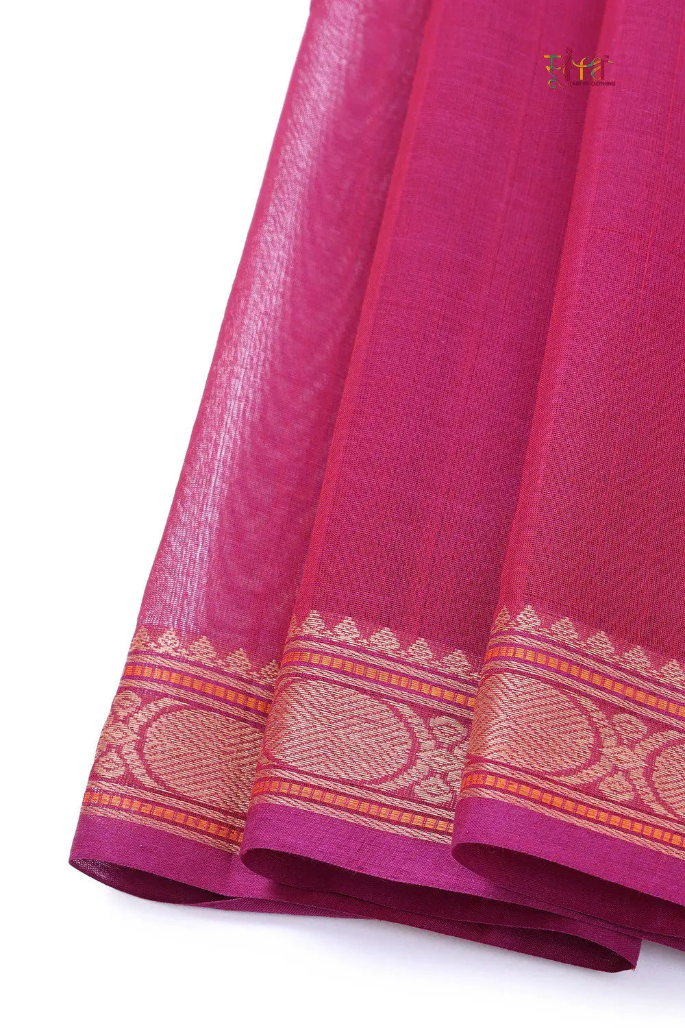 Wine Pure Cotton Handloom Kanchi Saree