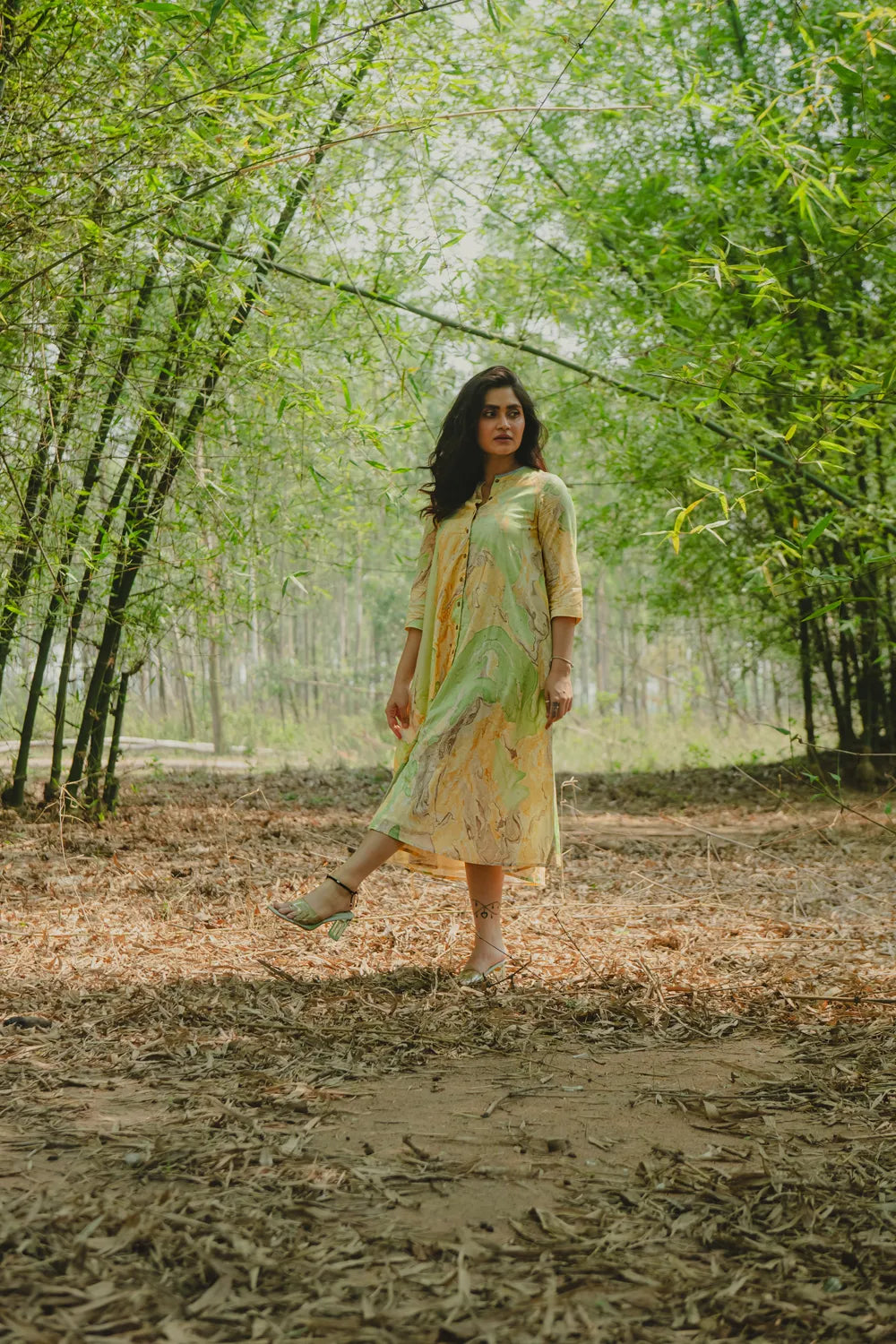 Autumn Marble Pure Cotton Dress