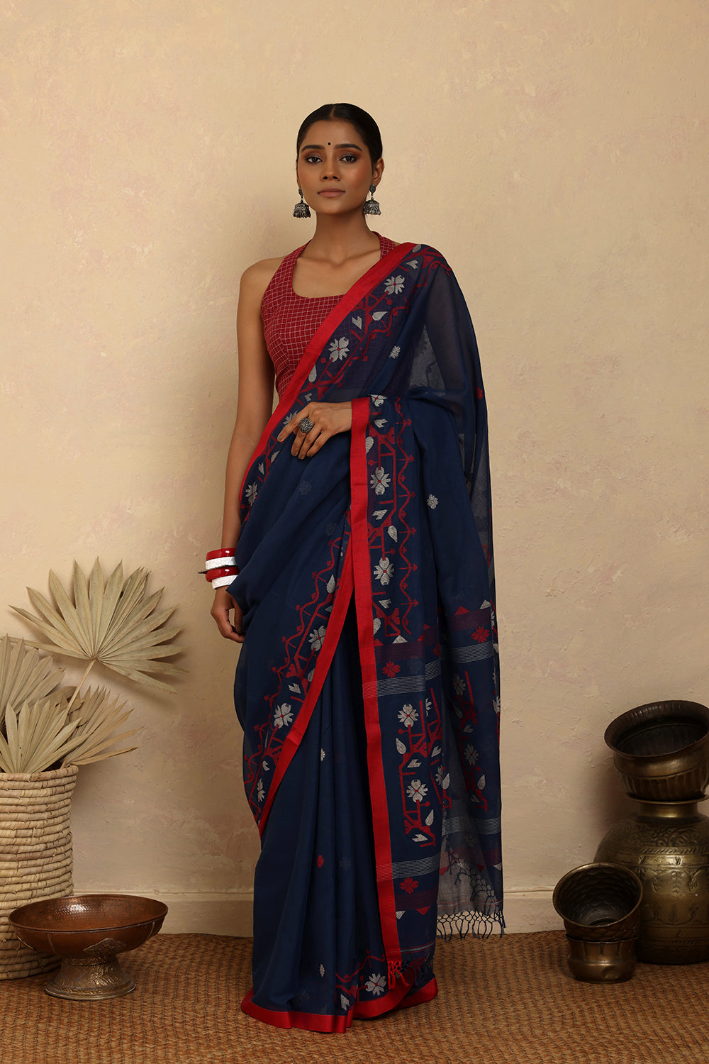 Ragini Check Jamdani Blouse