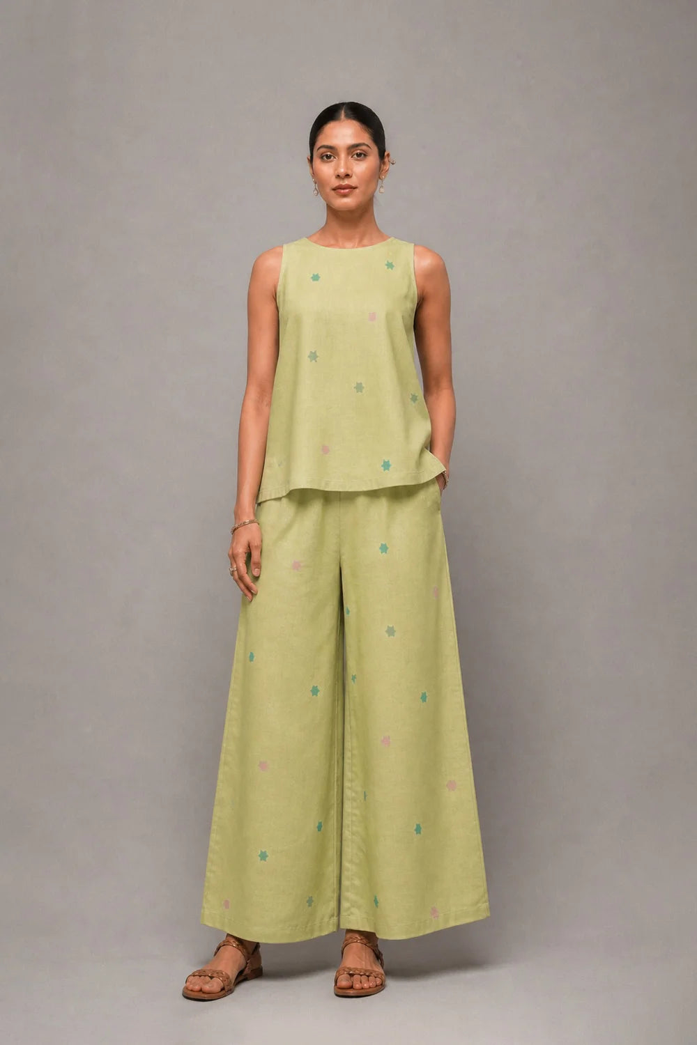 Mint Green Jamdani Co-ord Set