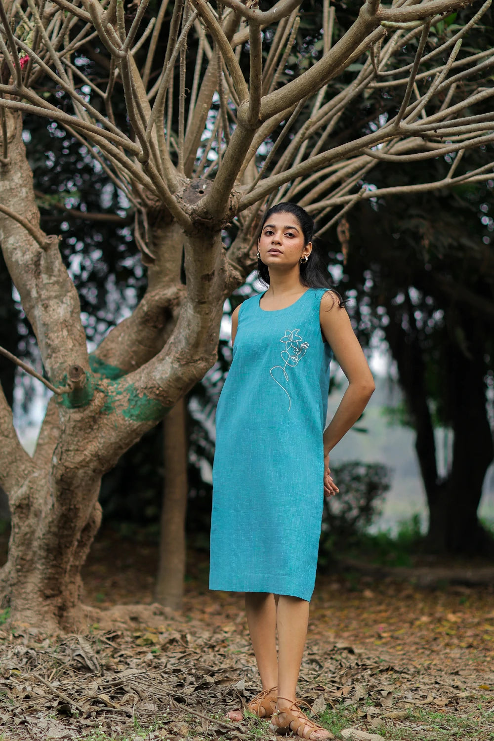 turquoise cotton dress Tobago Baby Turquoise Dress