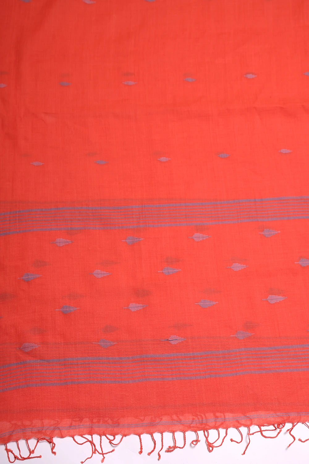 Handloom Zen Blue Pure Cotton Jamdani Suit Set With Dupatta