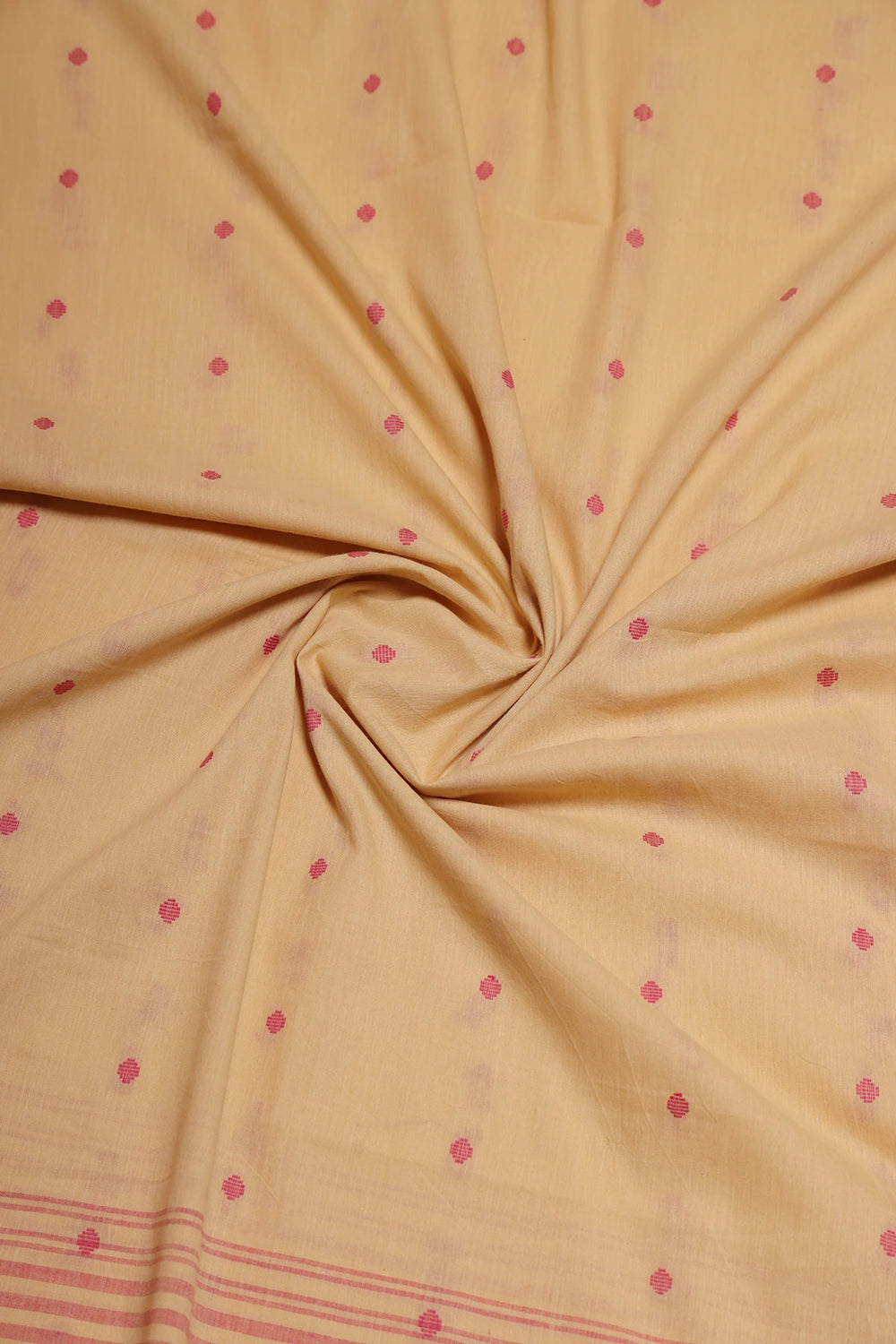 Pink & Beige Woven Suit Set with Subtle Buti & Dupatta