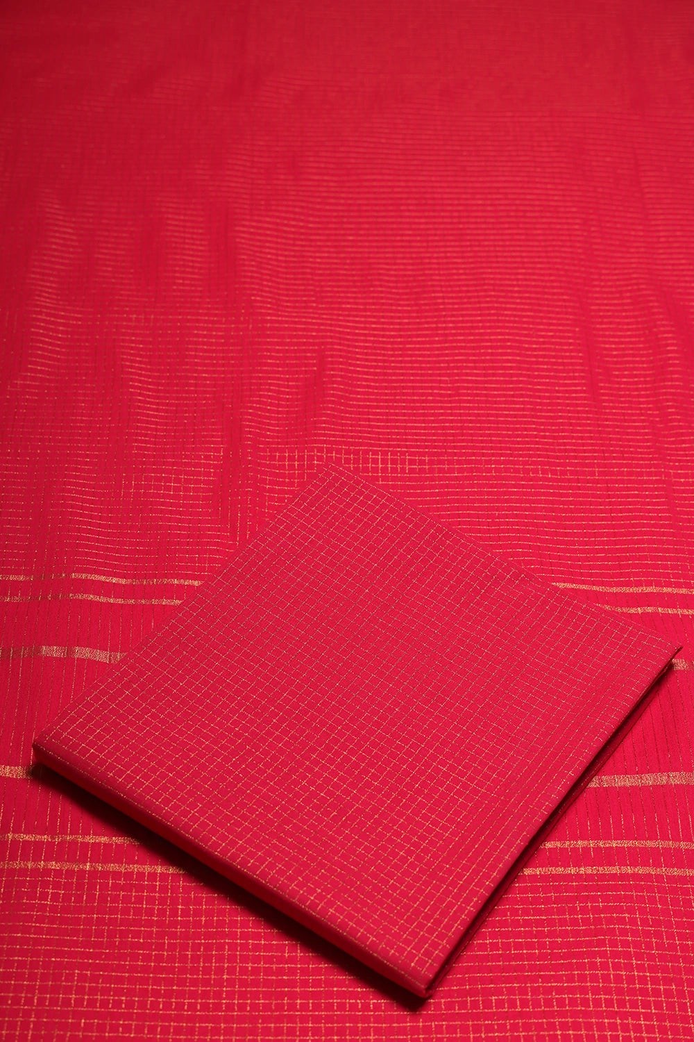 Pink Radiance Woven Suit Set with Subtle Buti & Zari Dupatta