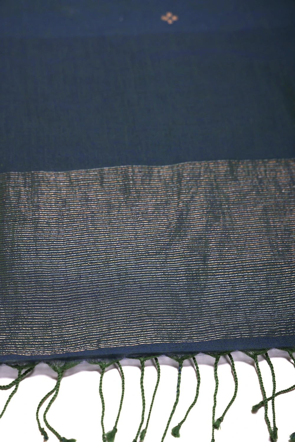 Handloom Teal Green Zari Jamdani Suit Set with Dupatta