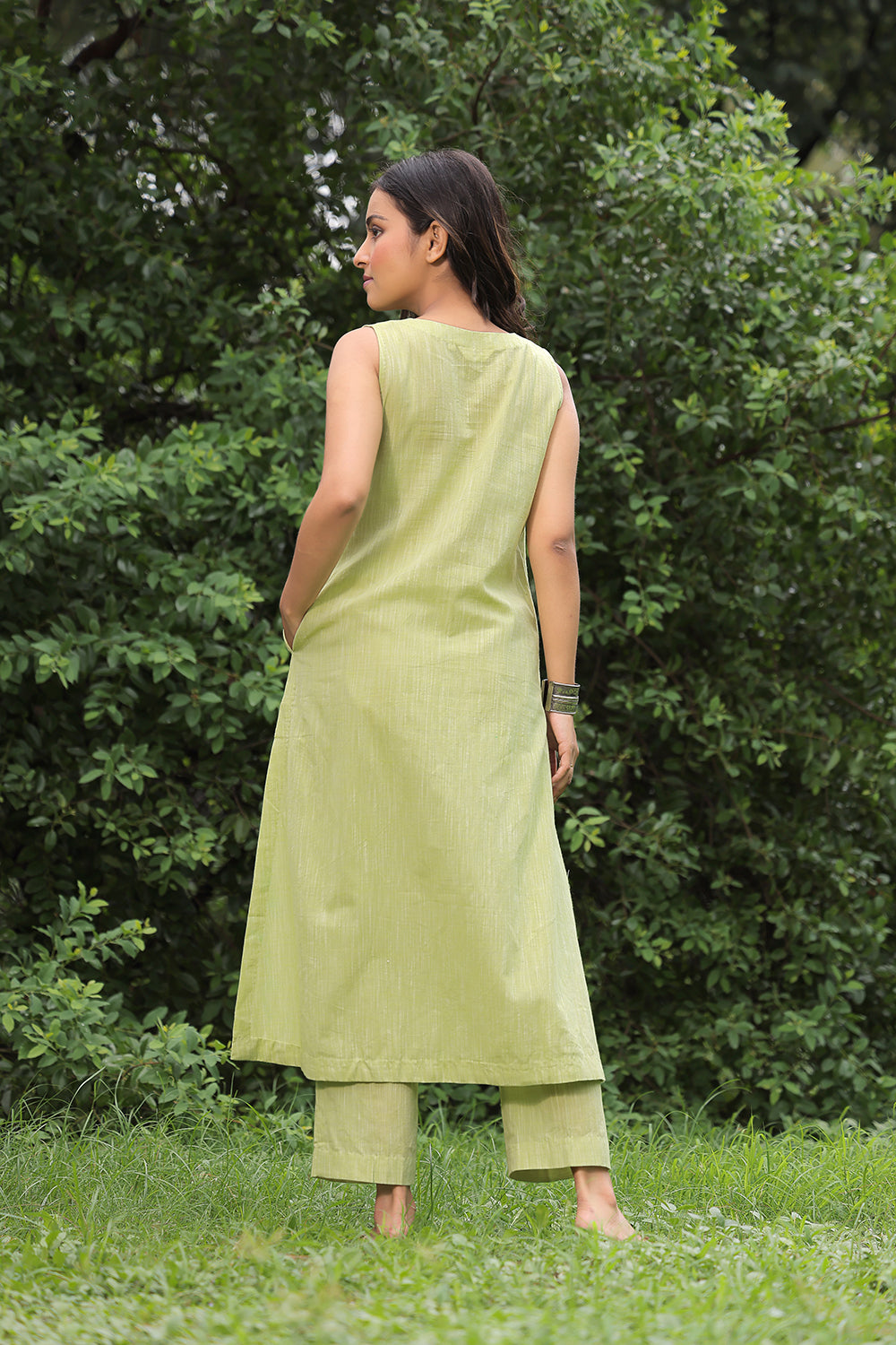 Handloom Pastel Green Co-ord Set