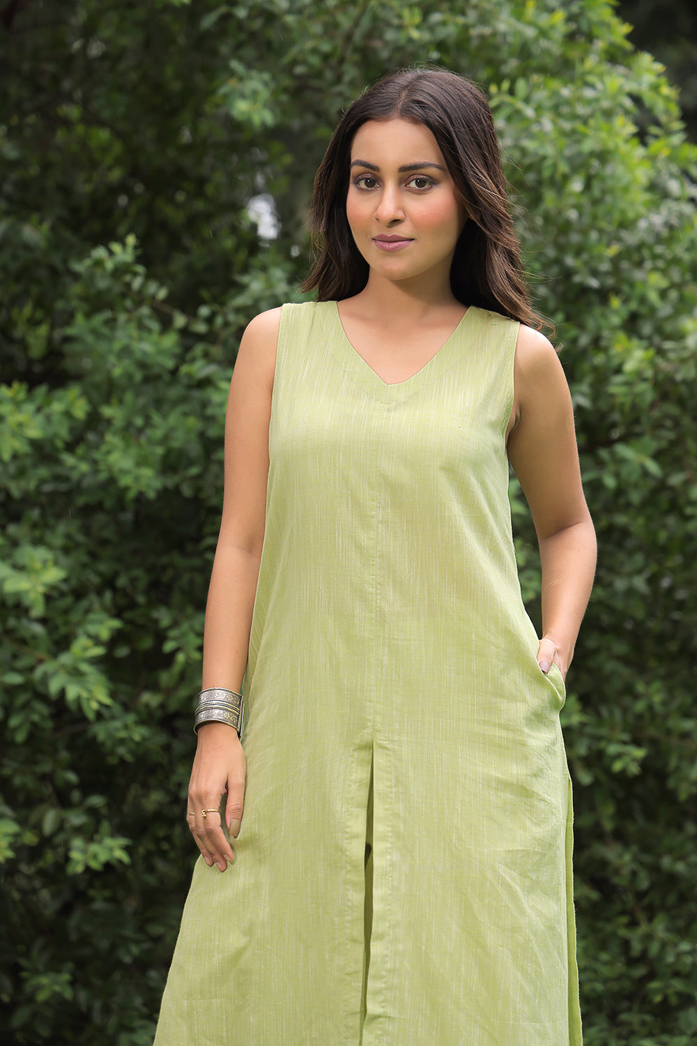 Handloom Pastel Green Co-ord Set