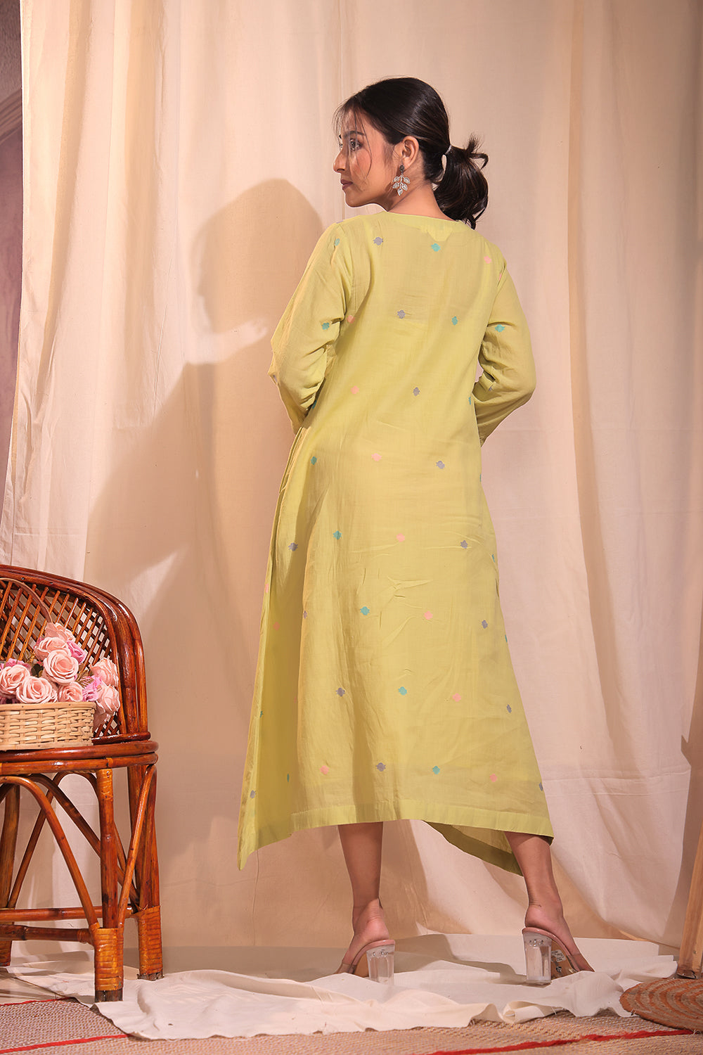 Mint Delight Jamdani Dress