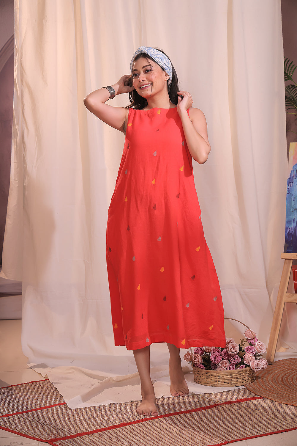 Sunset Melody Jamdani Dress