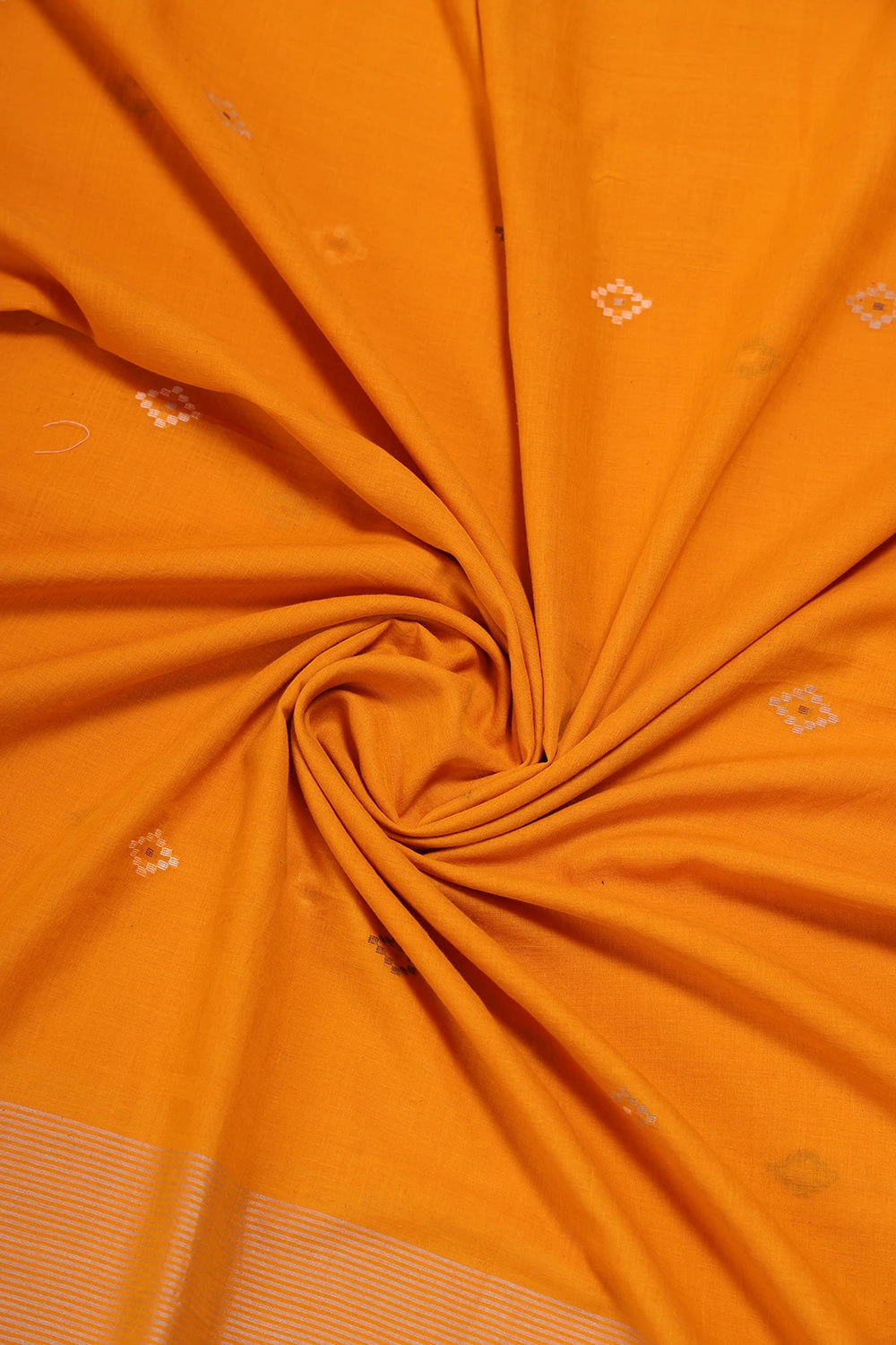 Mustard & Moonlight Geometric Jamdani Suit Set With Dupatta