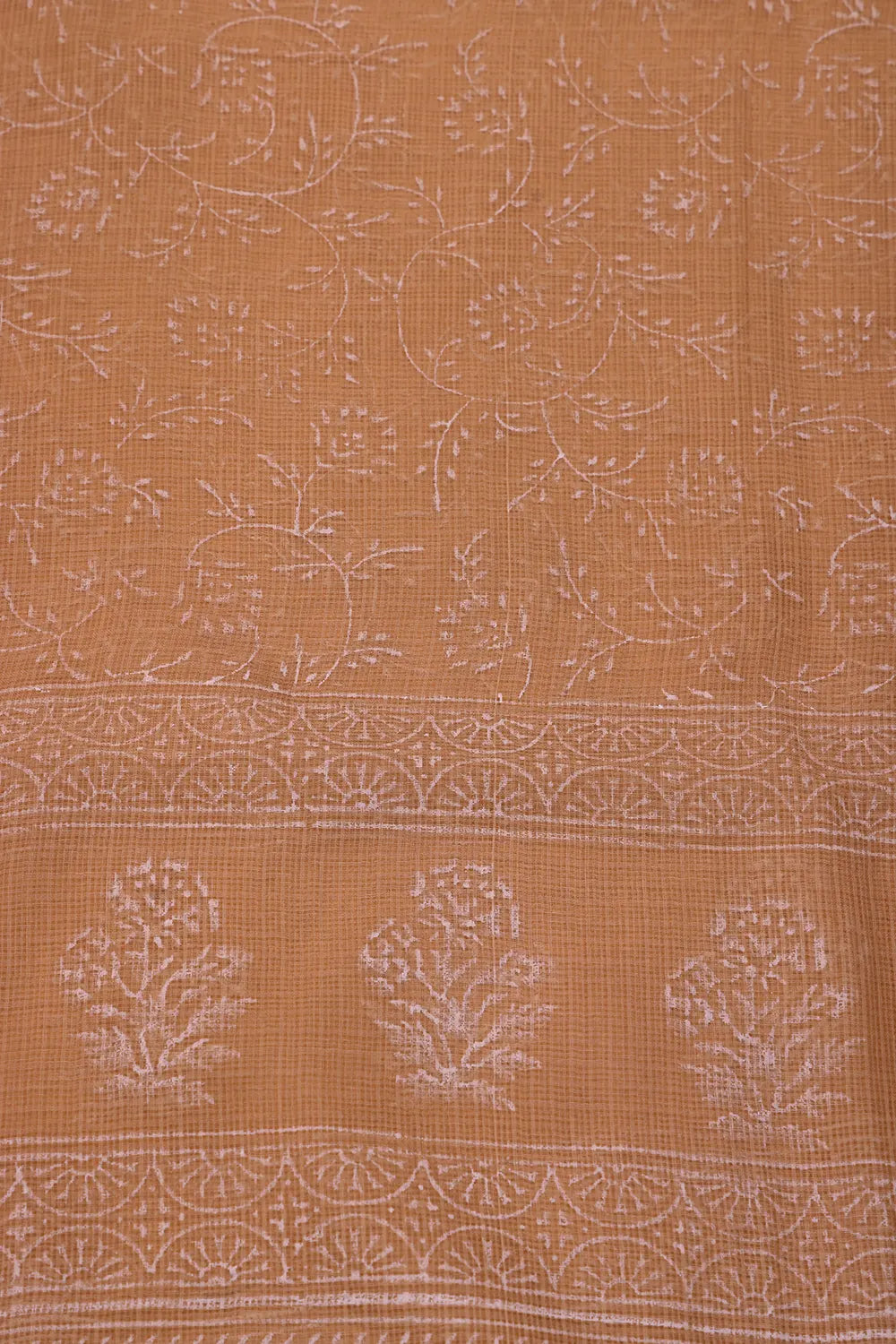 Sahara Gold Hand-Block Printed Suit Set With Dupatta