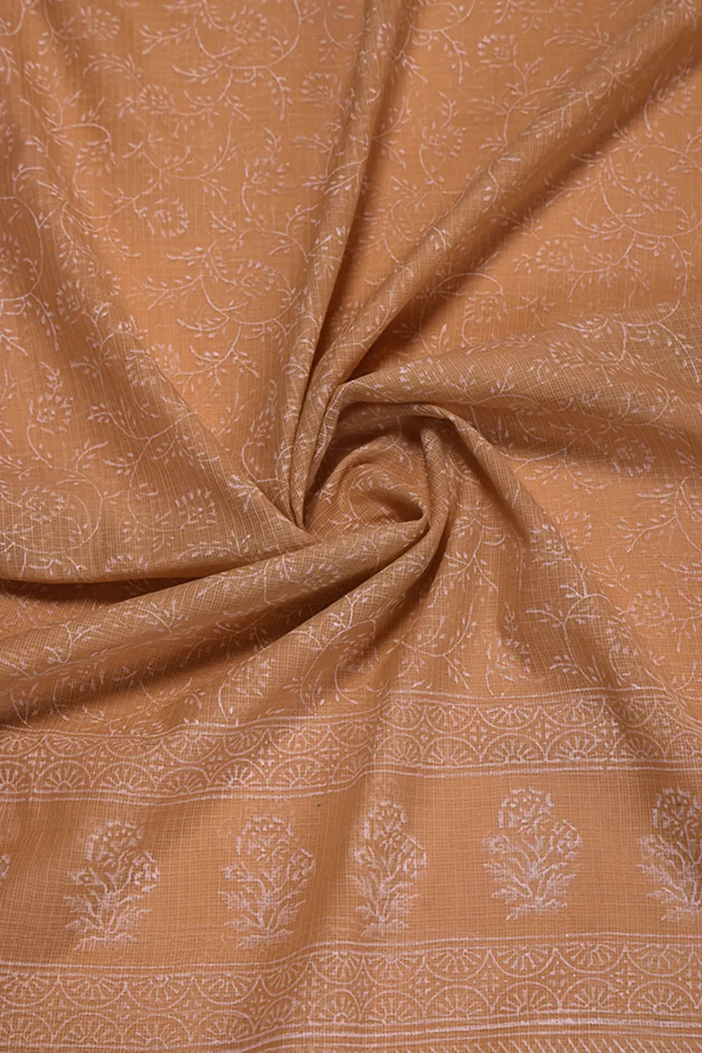 Sahara Gold Hand-Block Printed Suit Set With Dupatta