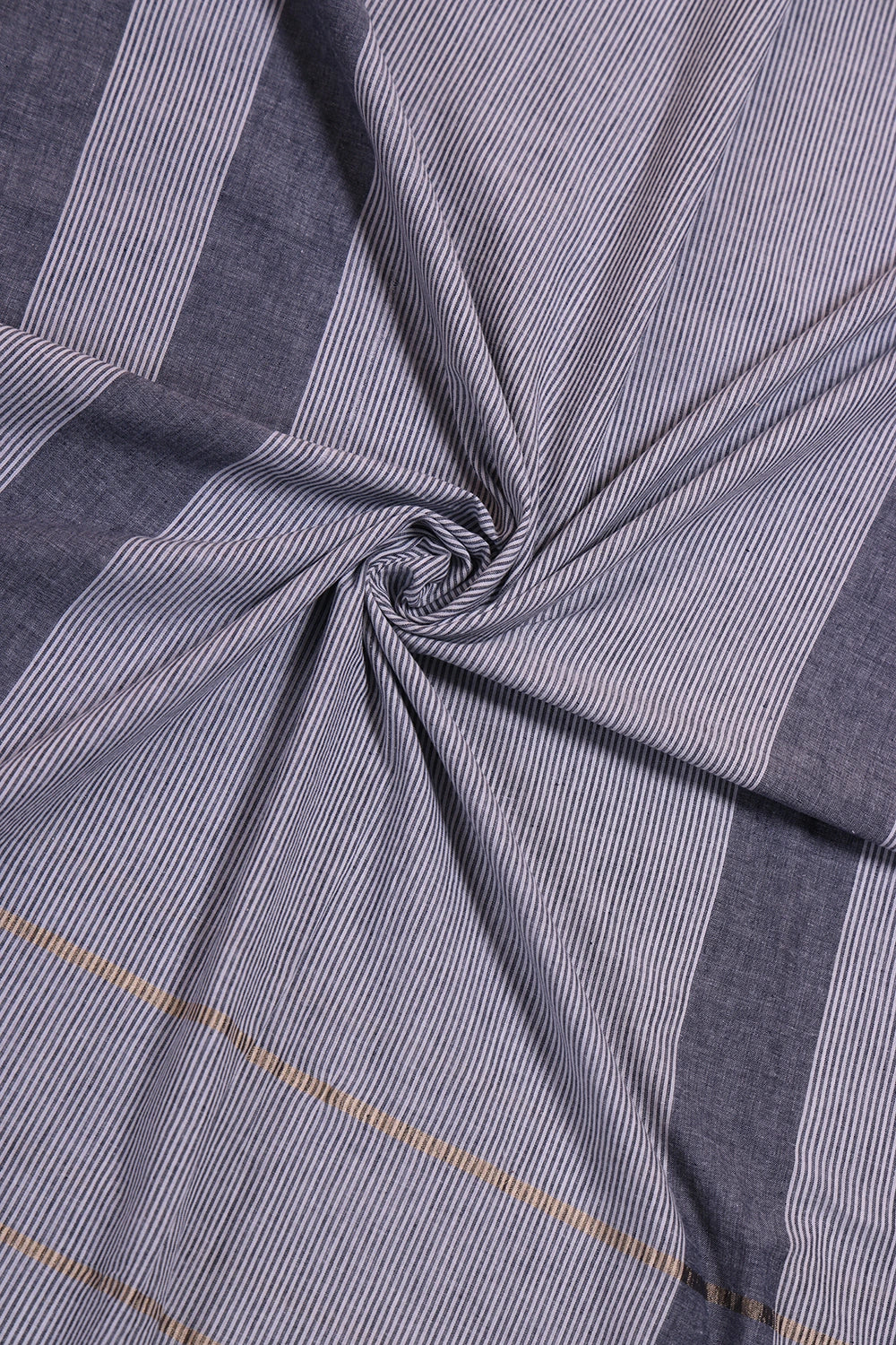 Sky Blue and White Woven Suit Set with Subtle Buti & Stripes Dupatta