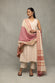 Cream and Pink South Cotton Zari  Kurta Set With Dupatta