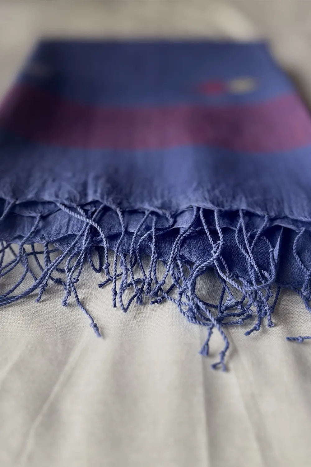 Handloom Seren Blue Sita Kochu Jamdani Dupatta