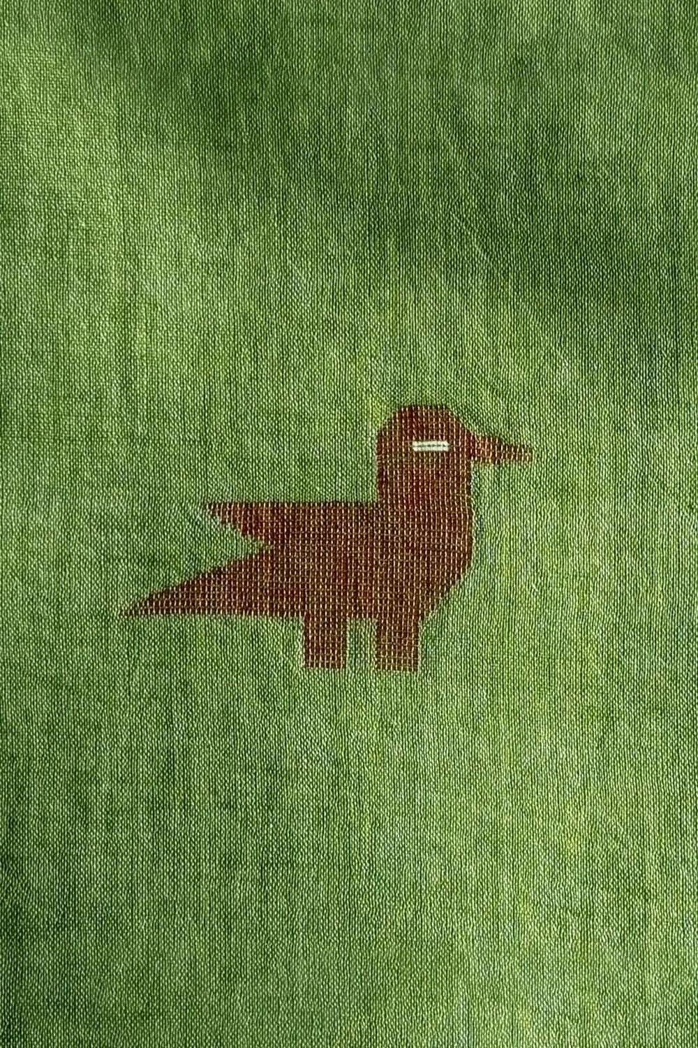 Handloom Green Tota Pakhi Jamdani Dupatta