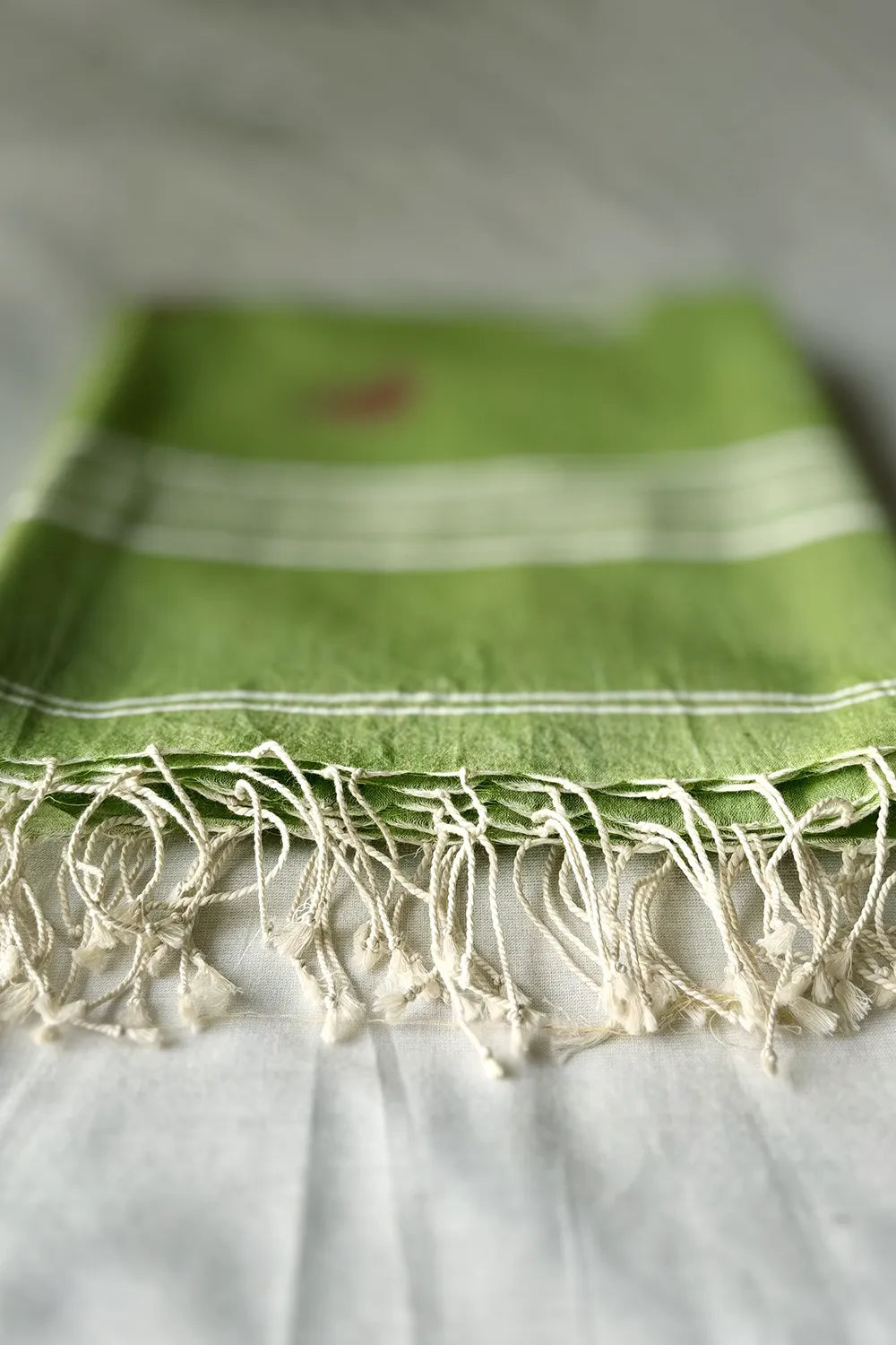 Handloom Green Tota Pakhi Jamdani Dupatta