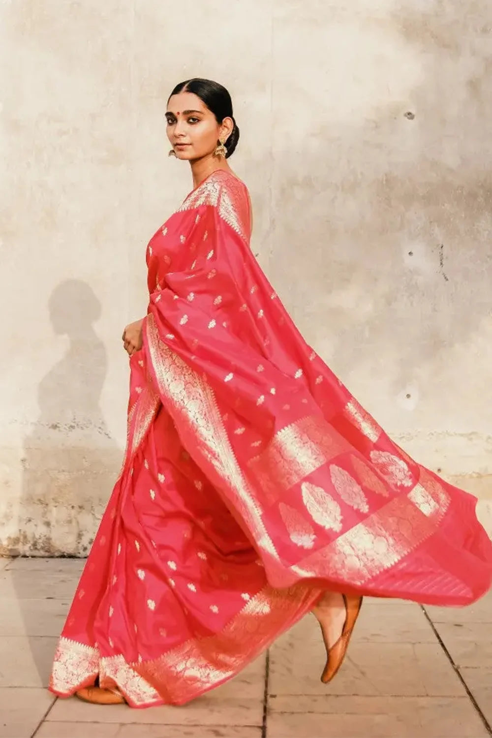 Handloom Red Pure Silk Banarasi Saree
