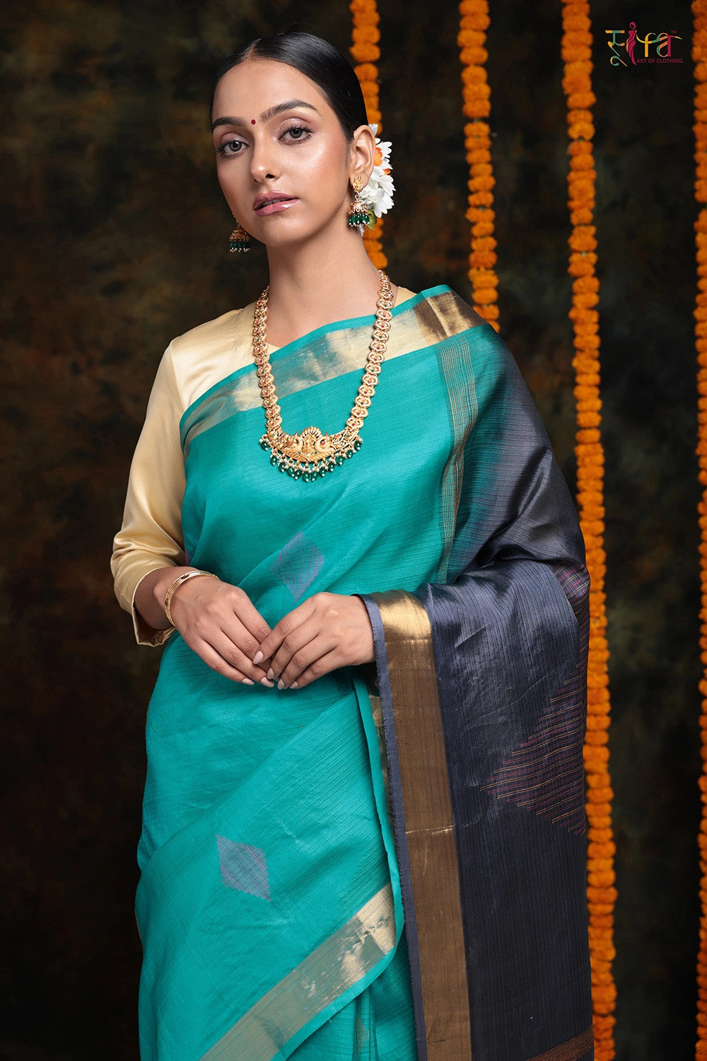 Sea Green Handloom Pure Silk Saree