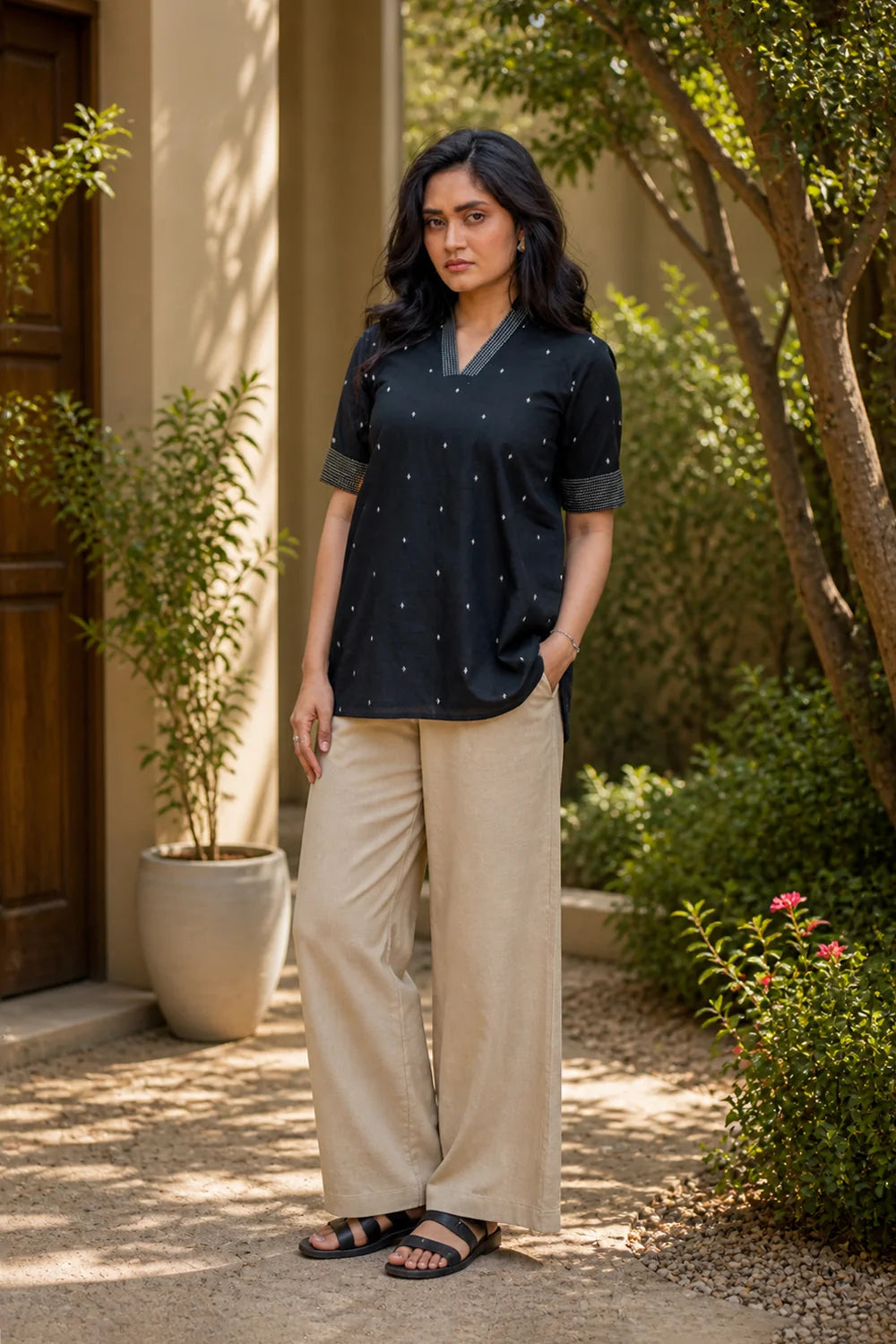 Black & White Pure Cotton Top