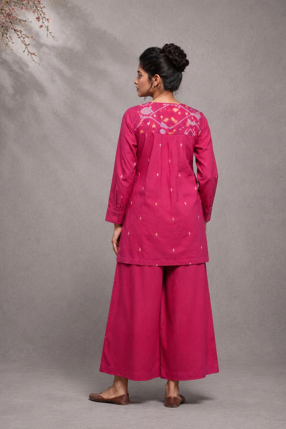 Fuchsia Pink Jamdani Skord