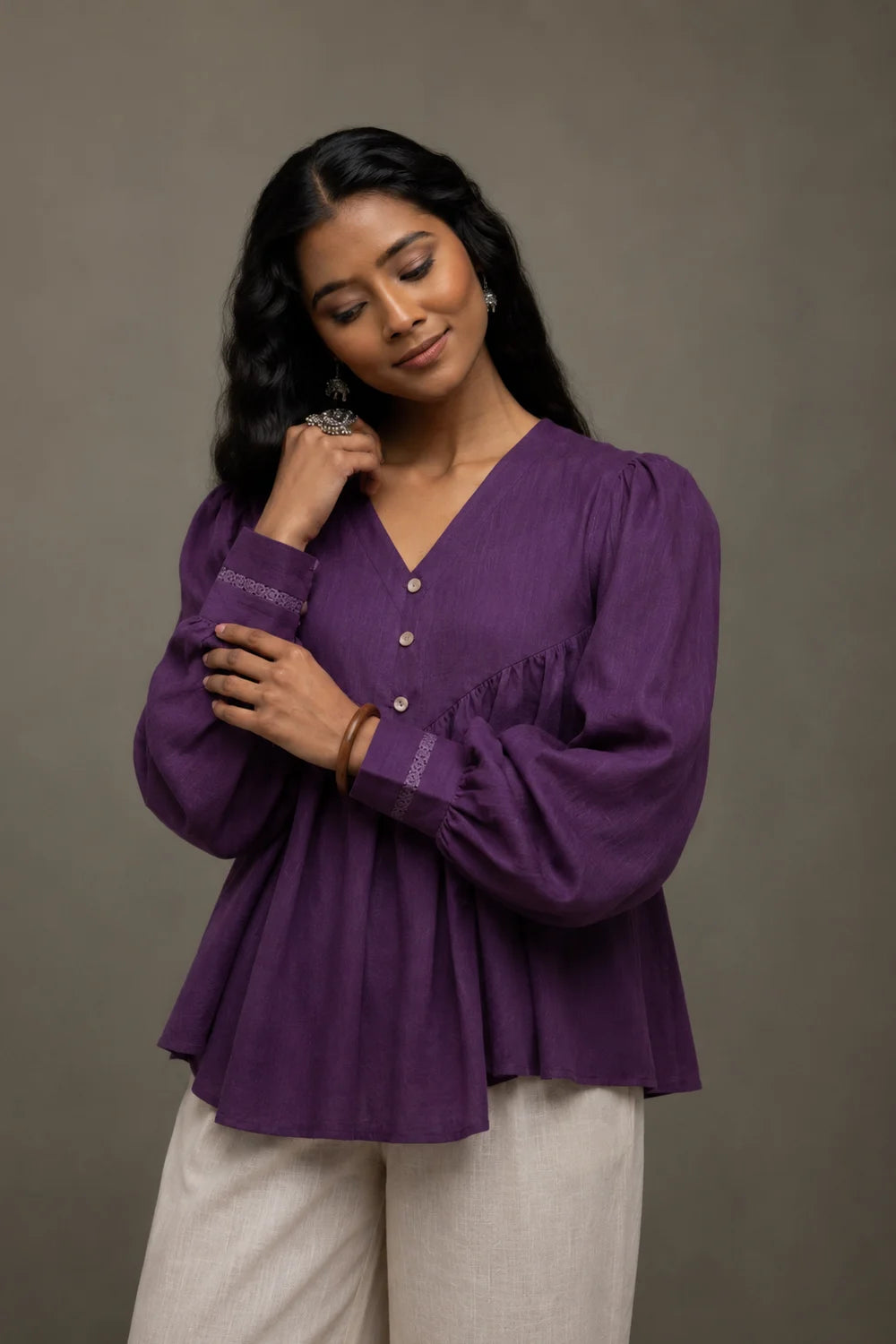 Purple Malai Flared Top