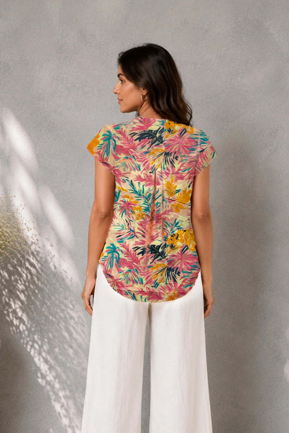 Pink Multicolour Hand Block Print Top