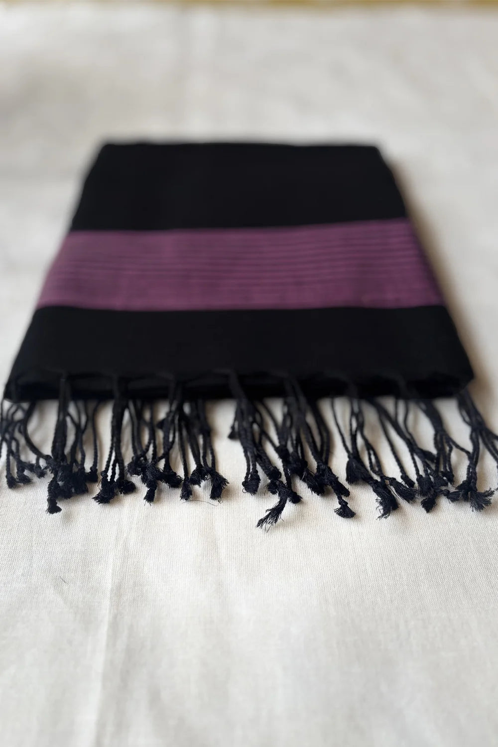 Handloom Midnight Black Yantra Zari Jamdani Dupatta