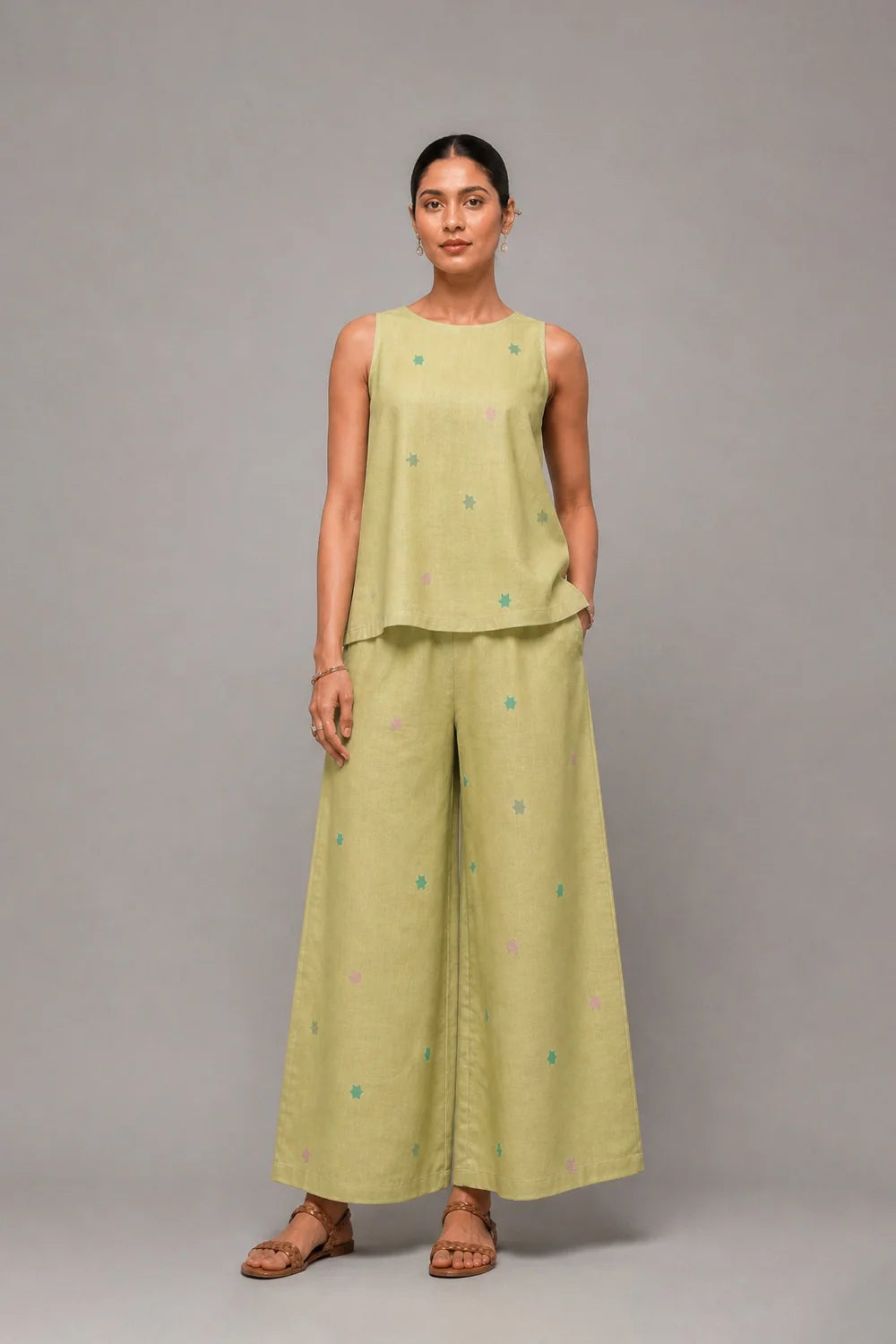 Mint Green Jamdani Co-Ord Set
