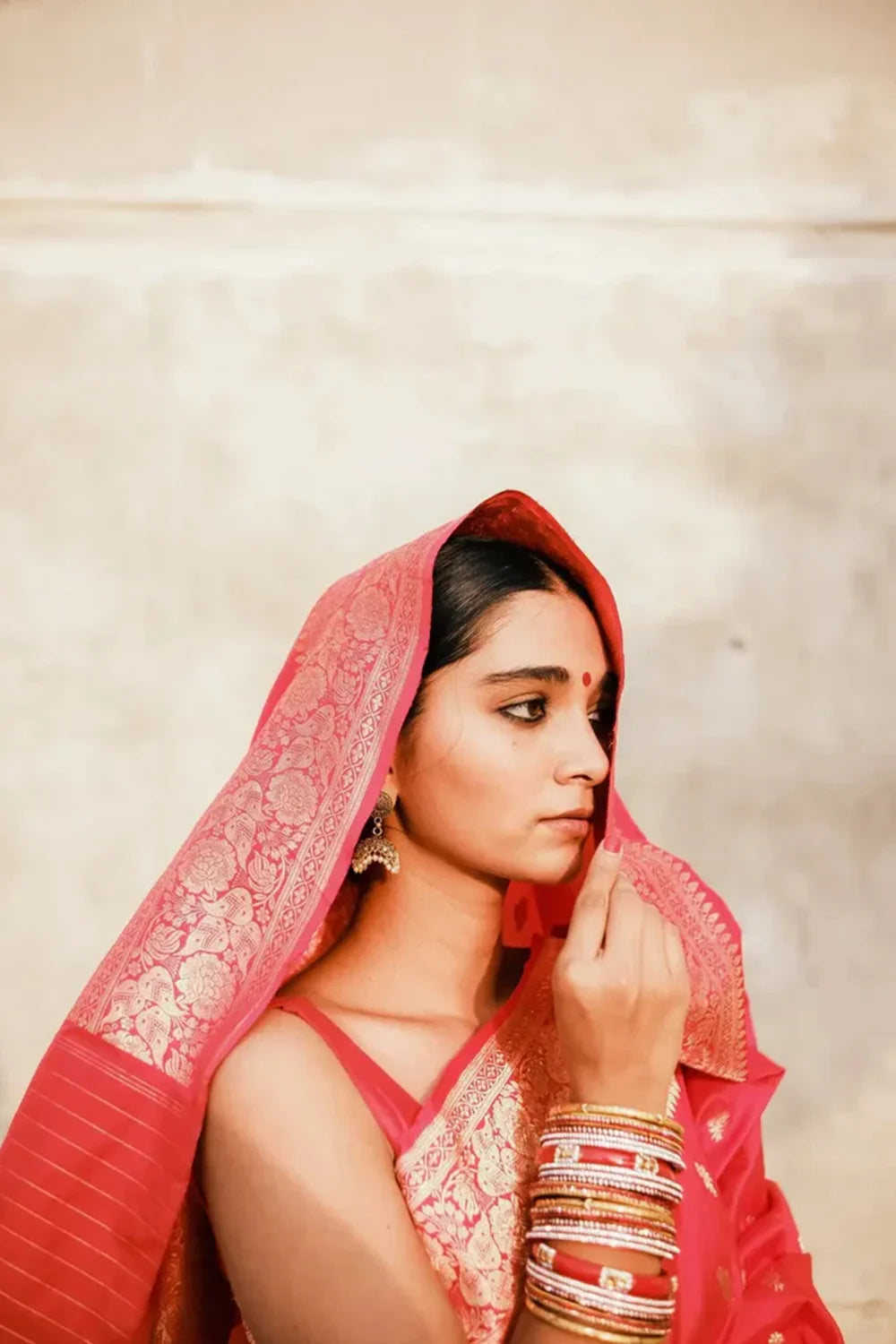 Handloom Red Pure Silk Banarasi Saree