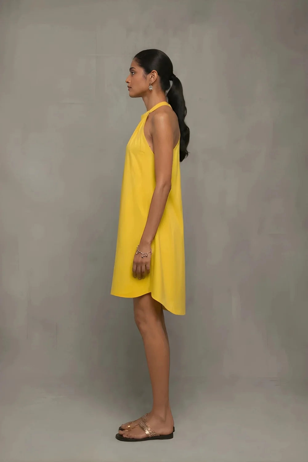 Plantain Yellow Bloom Banana Cotton dress
