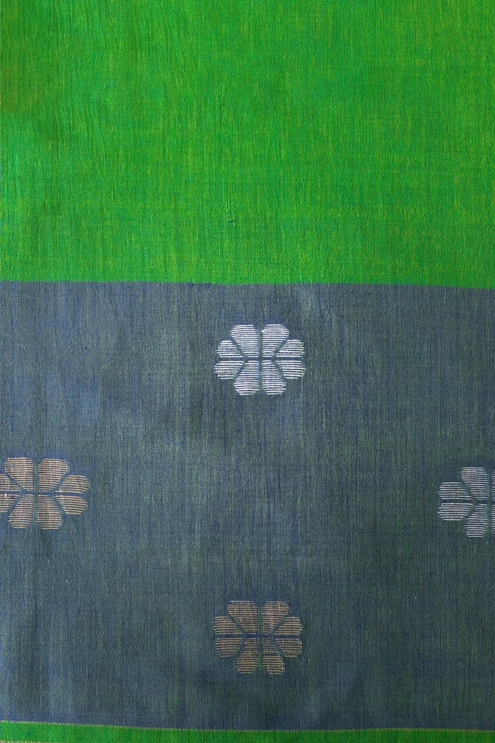 Handloom Forest Green Lata Pata Jamdani Dupatta