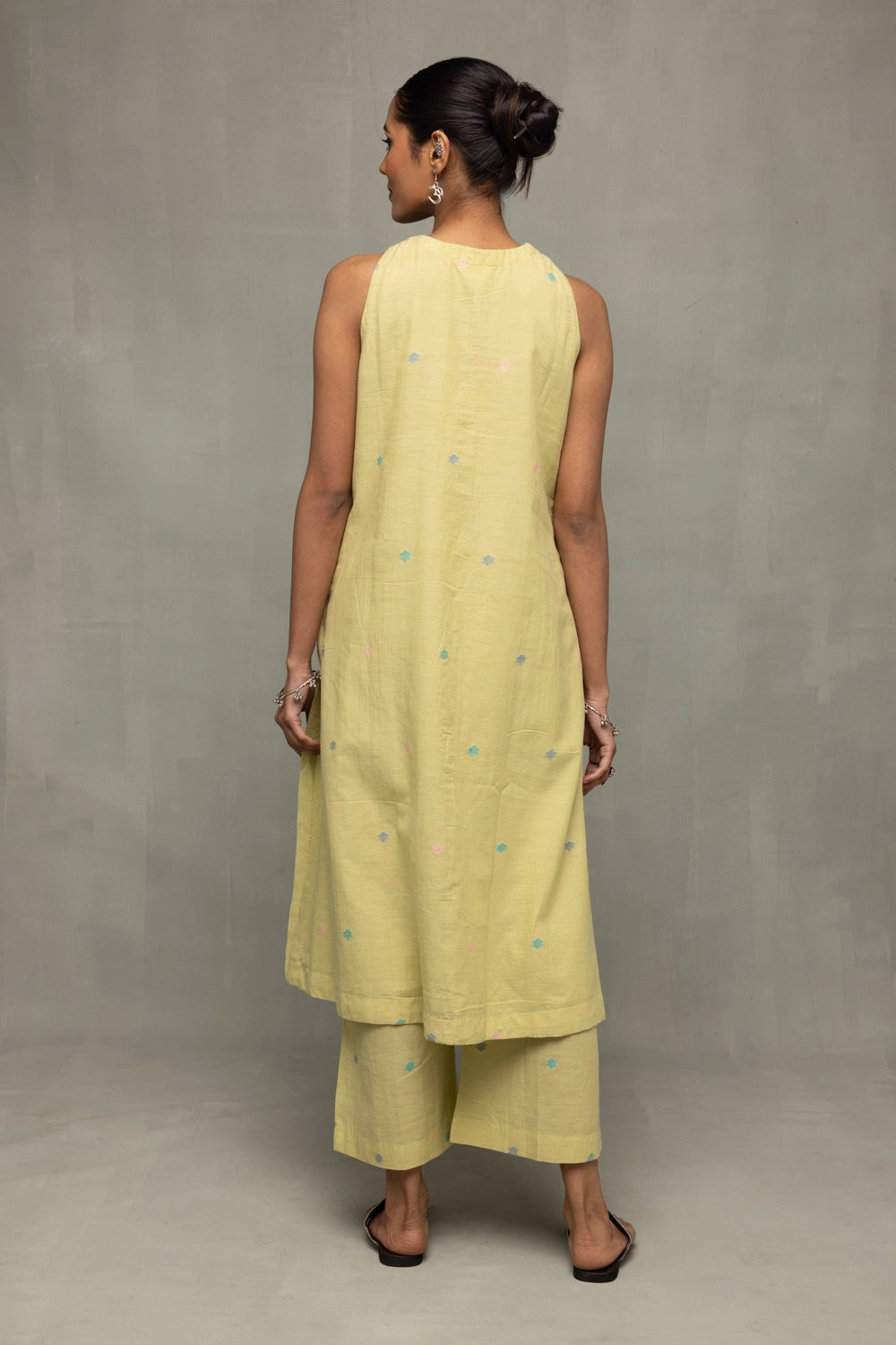 Mint Green A-Line Jamdani Co-Ord Set