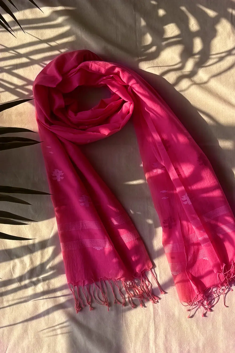 Handloom Pink Jamdani Dupatta
