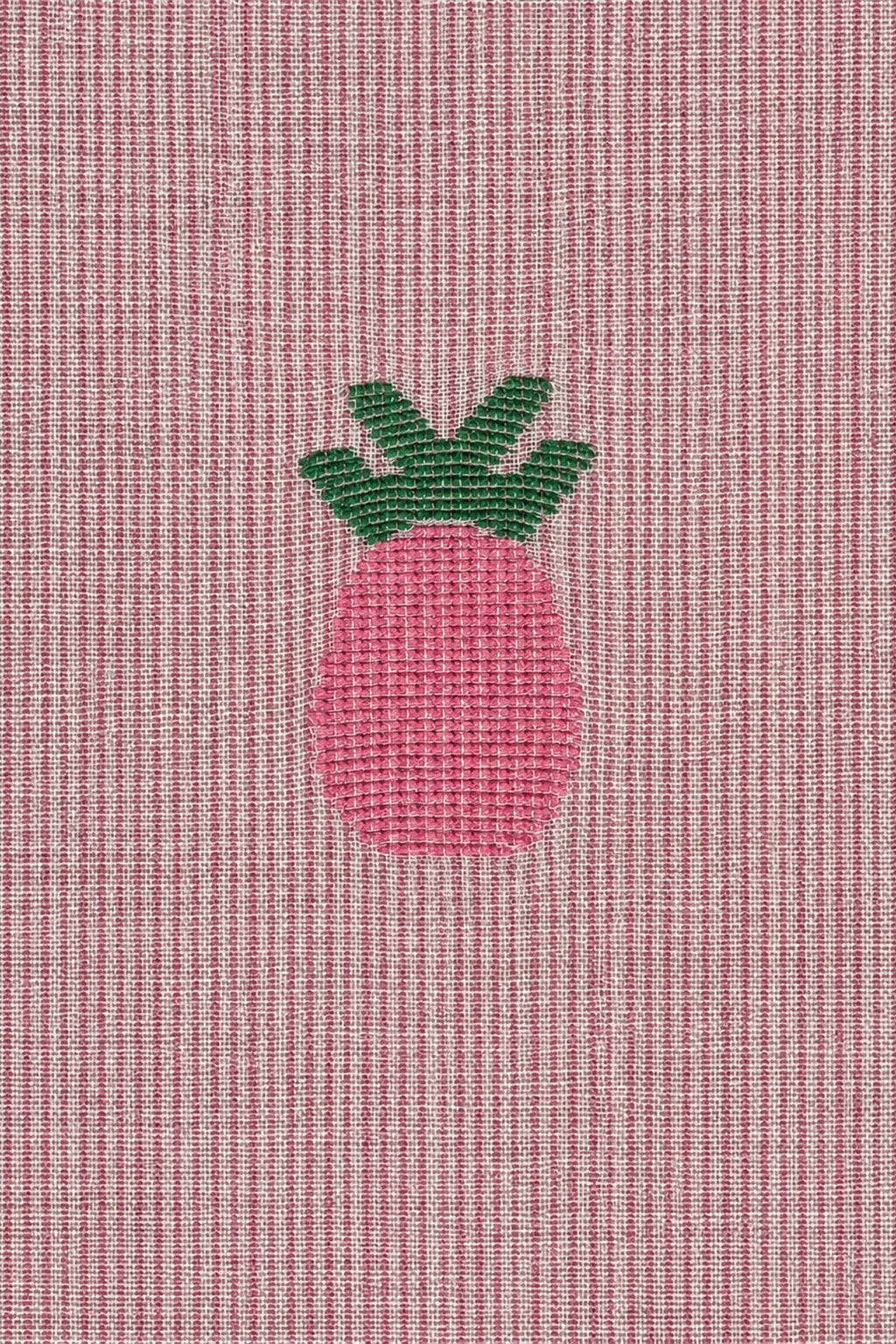 Pink Pineapple Motif Pure Cotton Jamdani Top