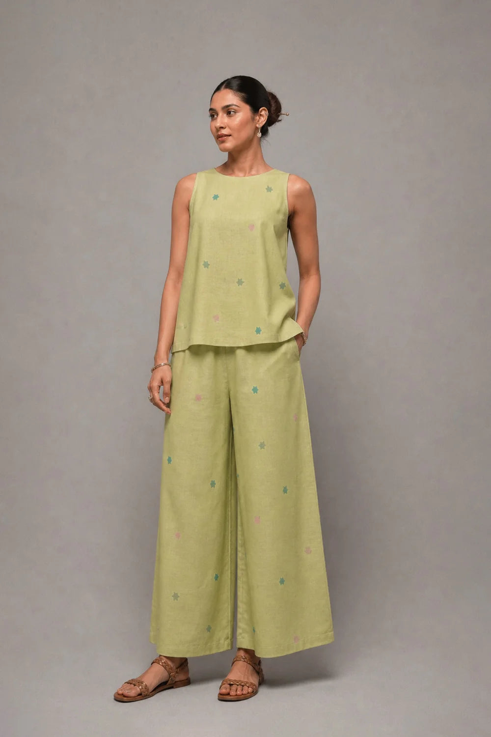 Mint Green Jamdani Co-Ord Set