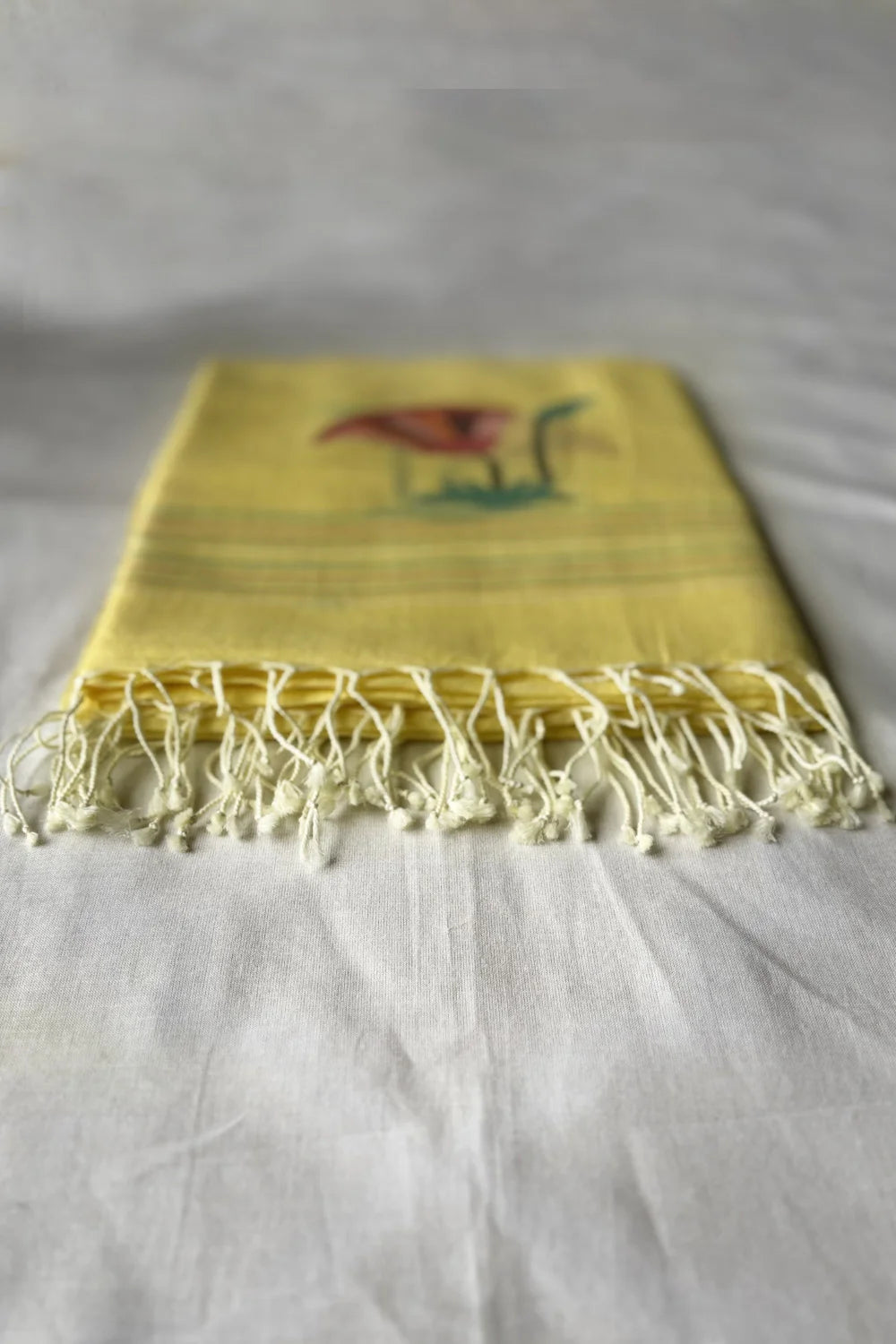 Handloom Yellow Iris Ful-lata Jamdani Dupatta