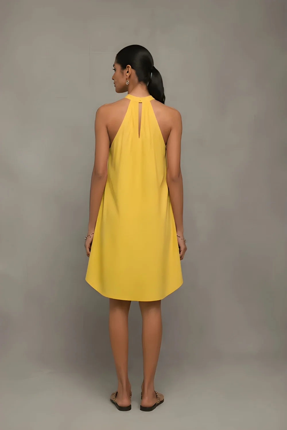 Plantain Yellow Bloom Banana Cotton dress