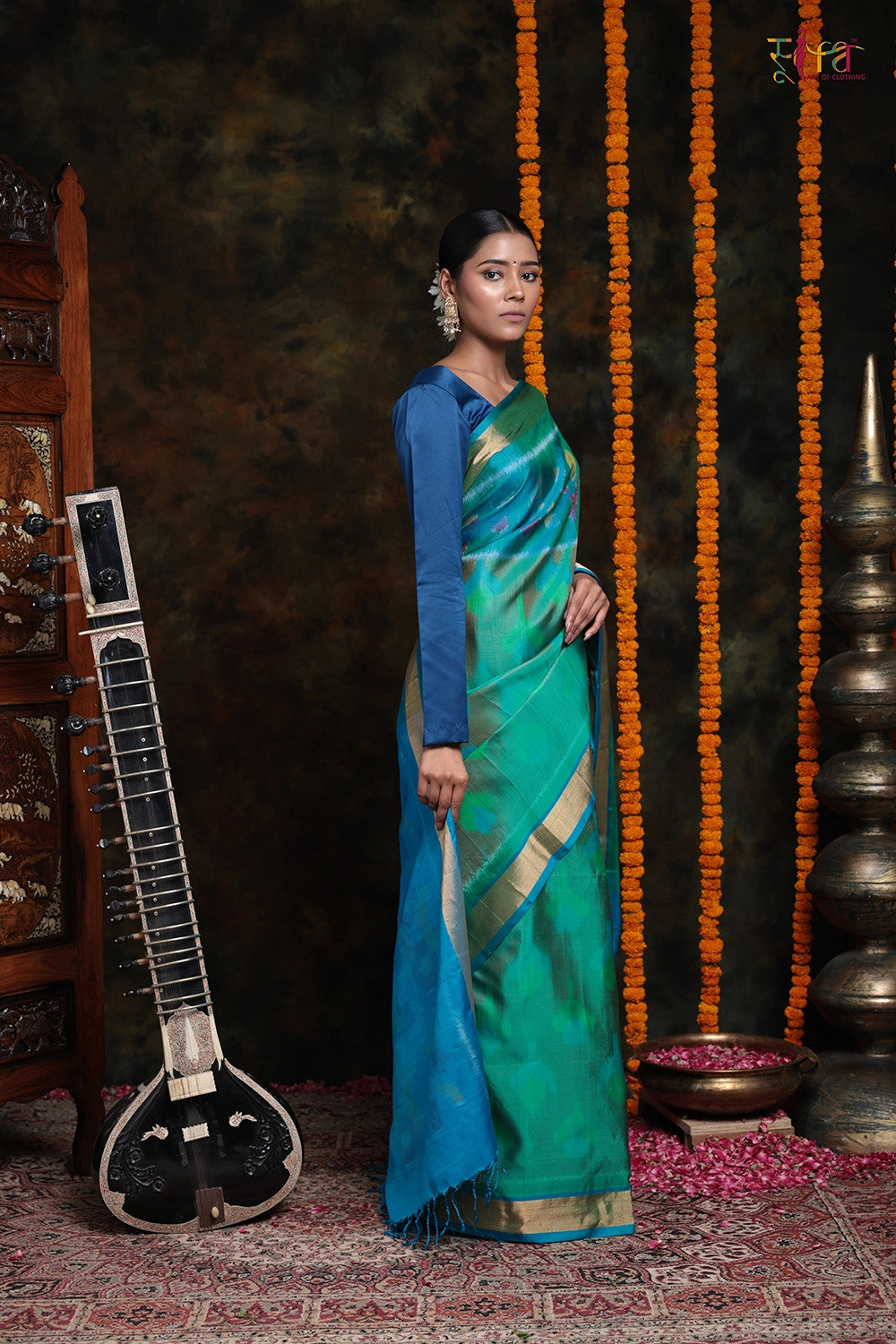 Beautiful Blue Handloom Cotton Sarees – Dailybuyys