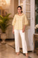 Pastel Yellow Pure Cotton Embriodered Shirt