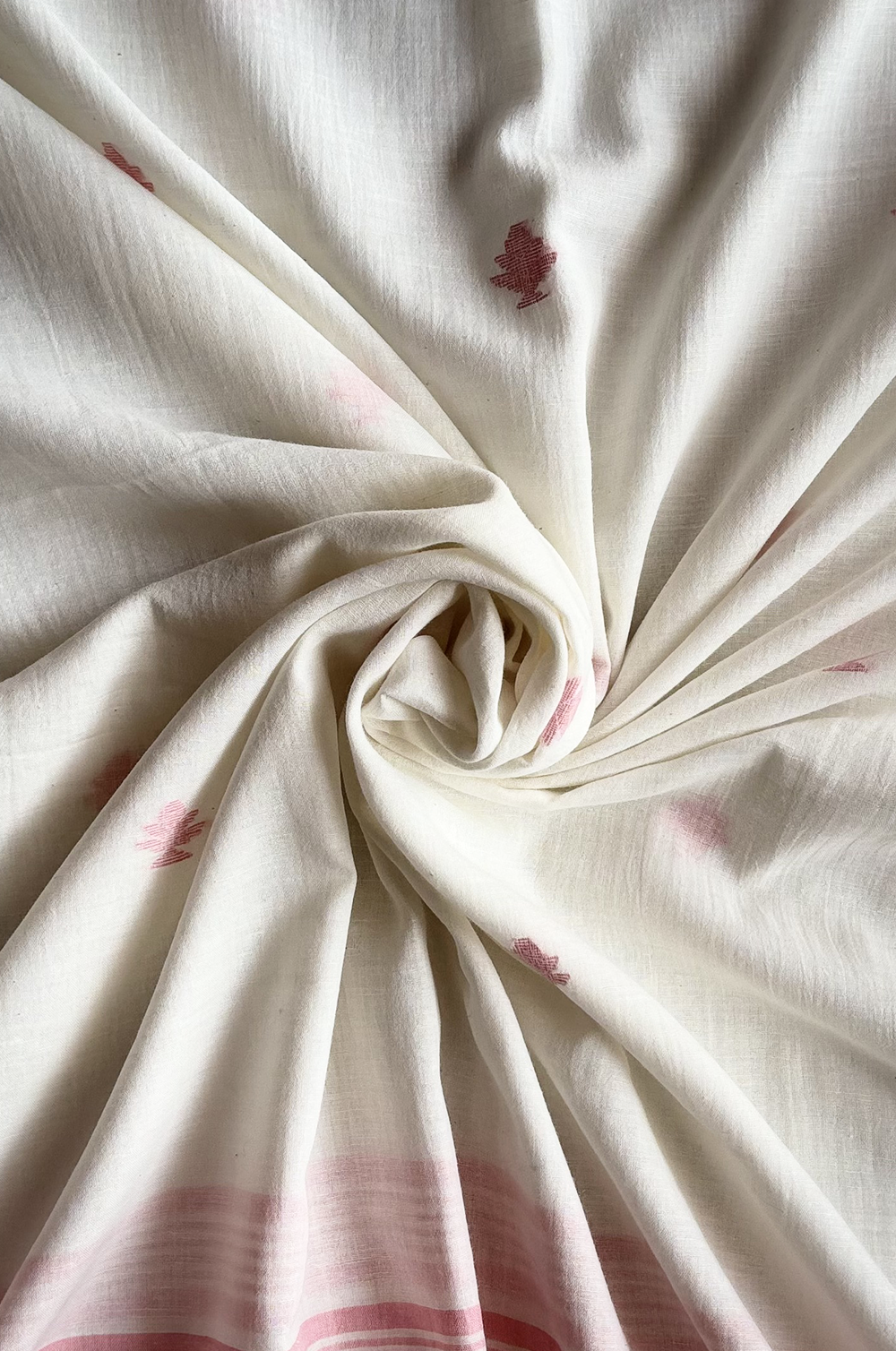 Handloom Ivory Kopal Jamdani Dupatta