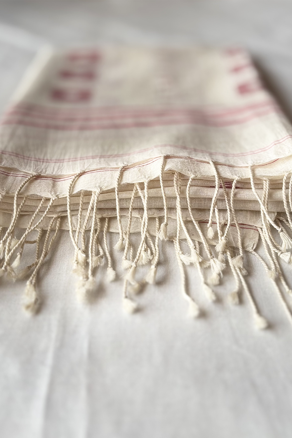 Handloom Ivory Kopal Jamdani Dupatta