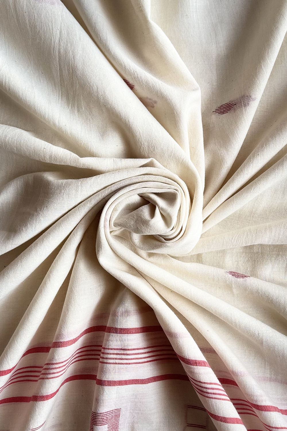 Handloom Cream Square Jamdani Dupatta