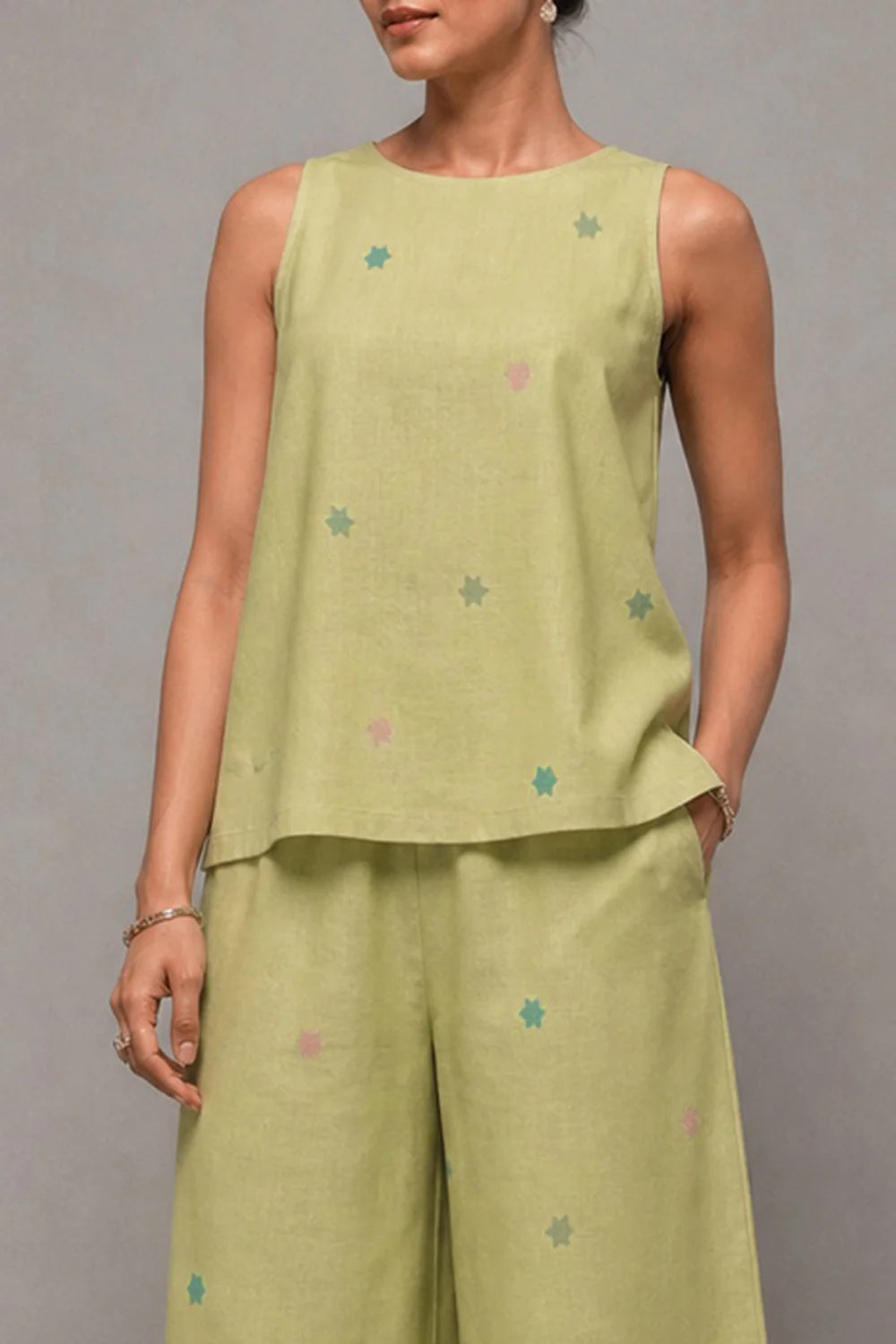 Mint Green Jamdani Co-Ord Set