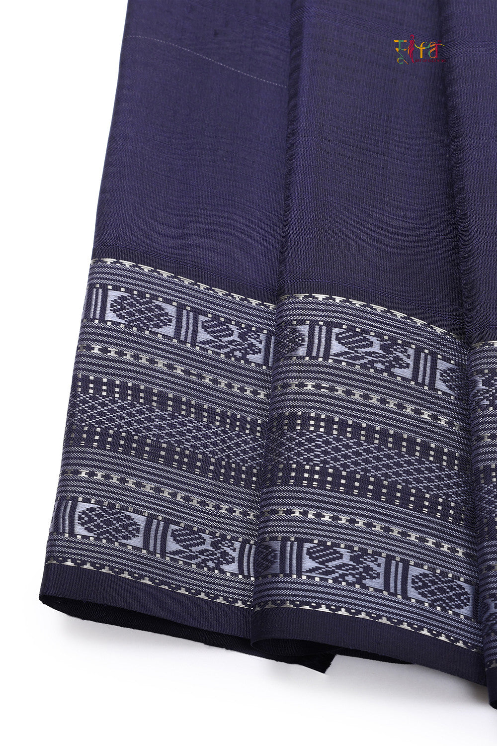 Blue Handloom Pure Silk Saree With Kanchi Border