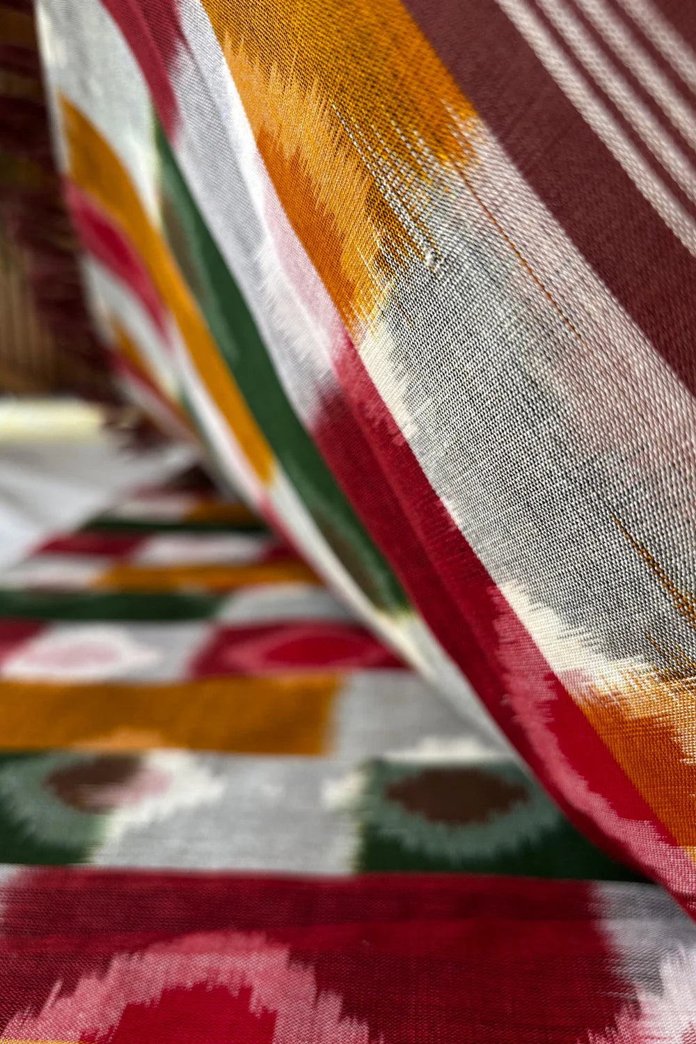 Handloom Multi Colour Brown Double Ikkat Dupatta