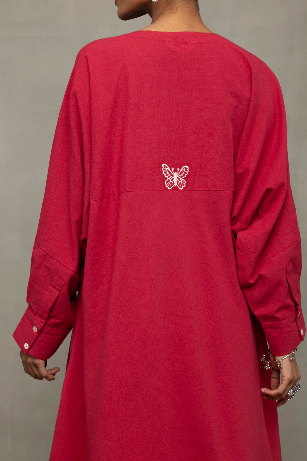 Crimson Pink Kala Cotton Oversized Co-ord Set